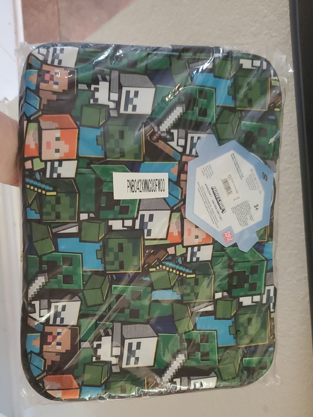 Minecraft Pixel Characters Tablet Sleeve Case - Green Blue Black